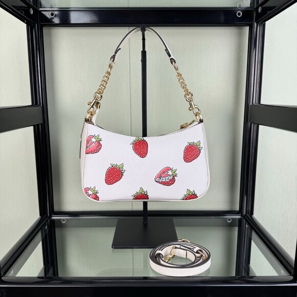 Coach Strawberry Print Underarm Bag - Picture 1 of 9